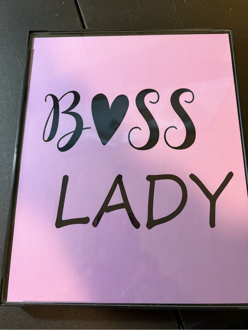 Boss Lady Framed Wall Art - Pink